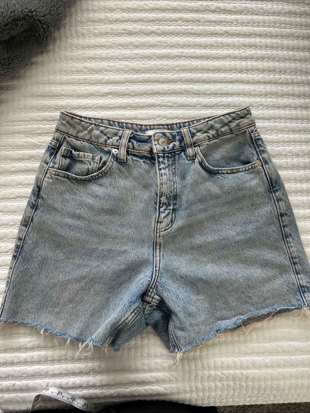 Forever 21 Light Blue High Waist Denim Shorts